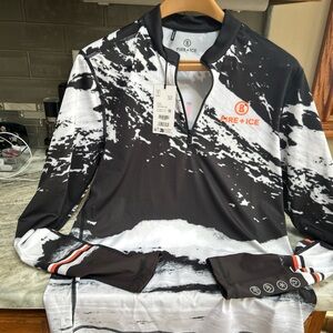 Bogner Fire+Ice PAVO BLACK  Men's  BASELAYER PERFORMANCE Zip Shirt S NEW 169$